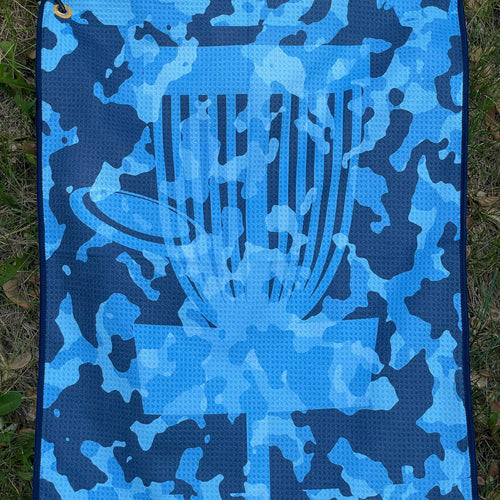 Blue Camo Disc Golf Towel