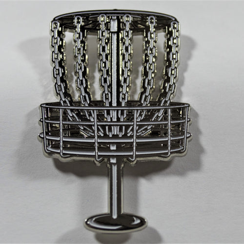 Silver Disc Golf Basket Pin Silver Disc Golf Basket Pin