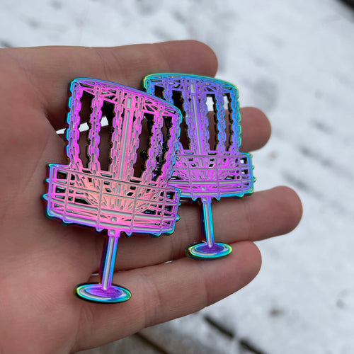 Anodized Rainbow Metal Disc Golf basket pin Anodized Rainbow Metal Disc Golf basket pin