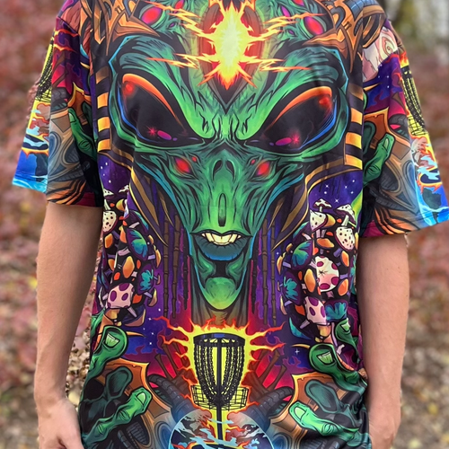 Alien Disc golf shirt presale Alien Disc golf shirt presale
