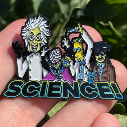 Evil men of science pin
