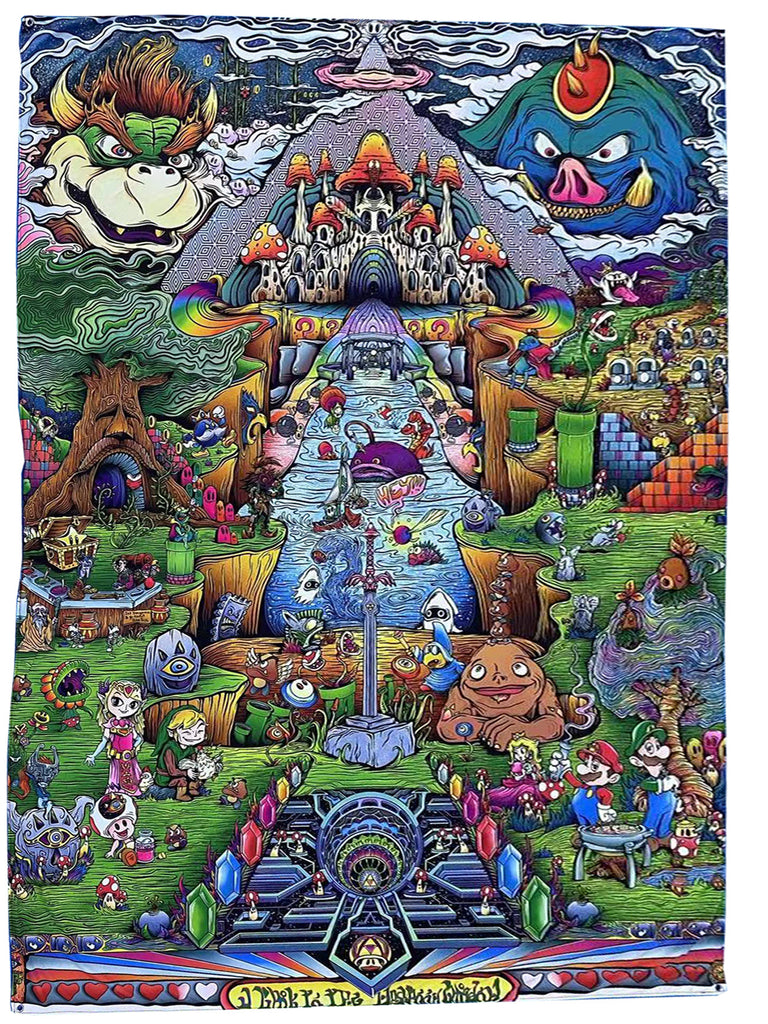 A Link To the Mushroom Kingdom Tapestry Pre-order (Jason Portante)