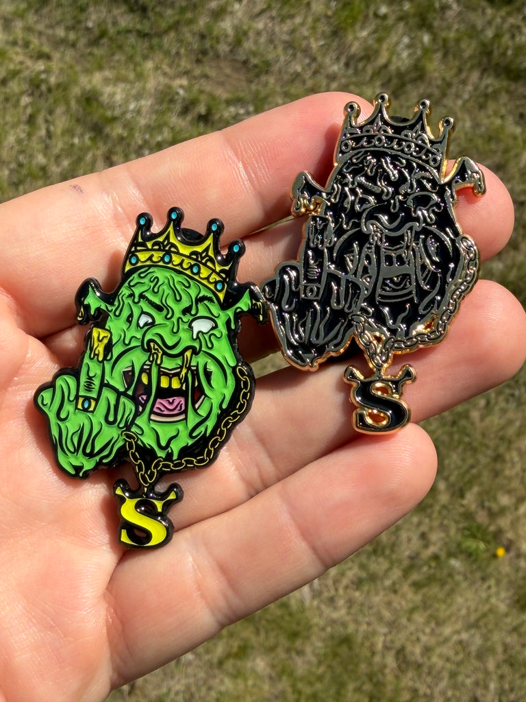 Swamp King Enamel Pin (8 Bit Oni Stickers Collab)