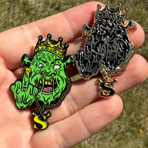 Swamp King Enamel Pin (8 Bit Oni Stickers Collab)