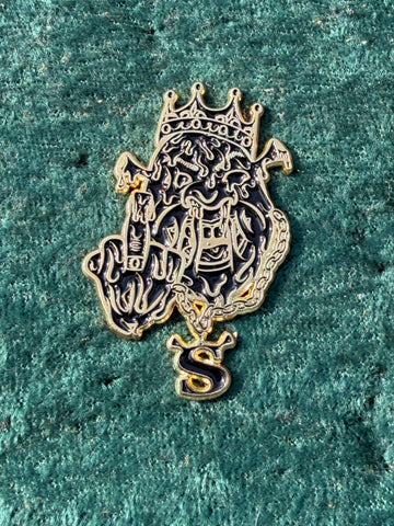Swamp King Enamel Pin (8 Bit Oni Stickers Collab)