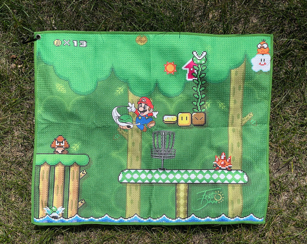 Mario Disc Golf World Towel