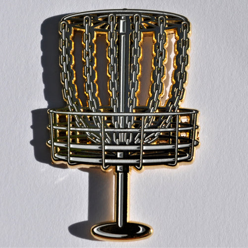 Gold Disc Golf Basket Pin