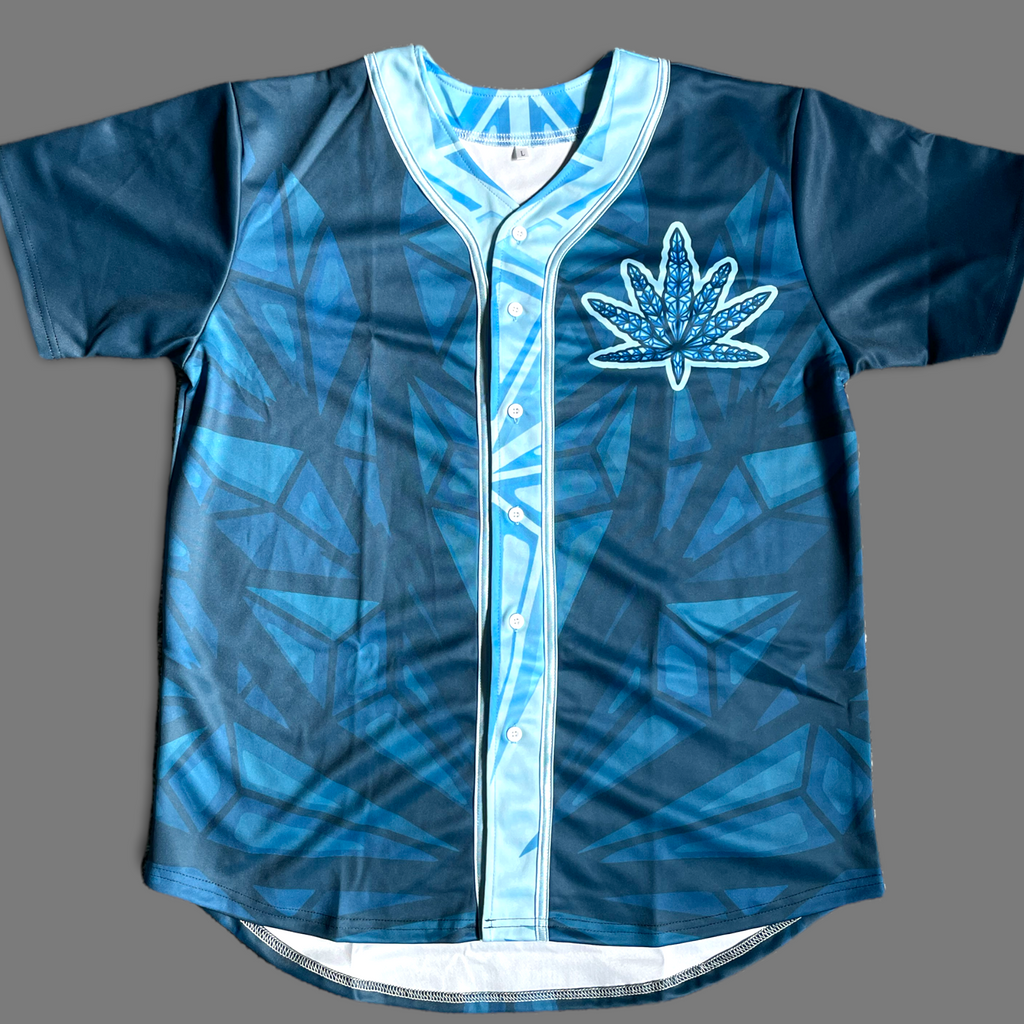 Blue Dream Crystal Leaf Baseball Jersey