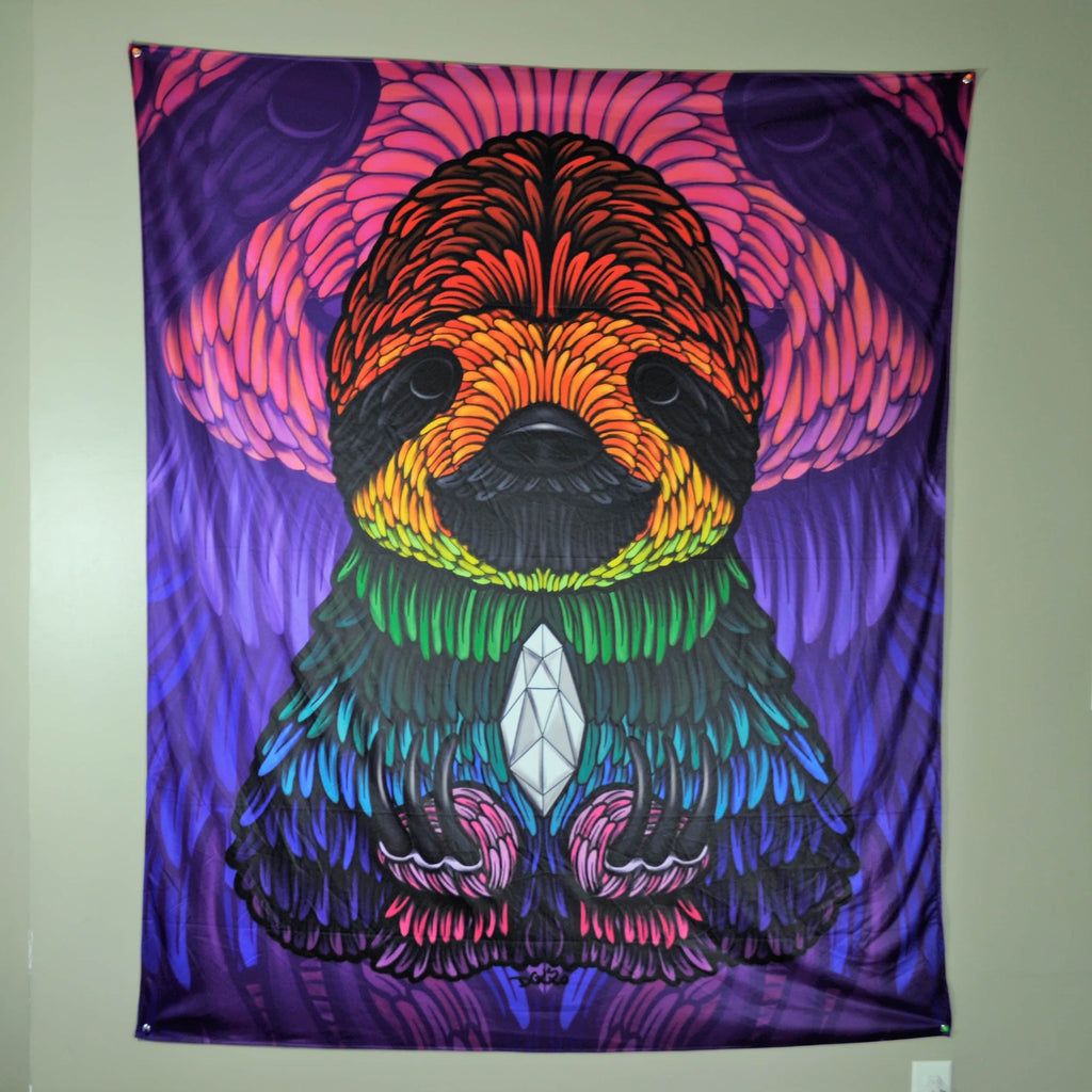 Rainbow Sloth Tapestry