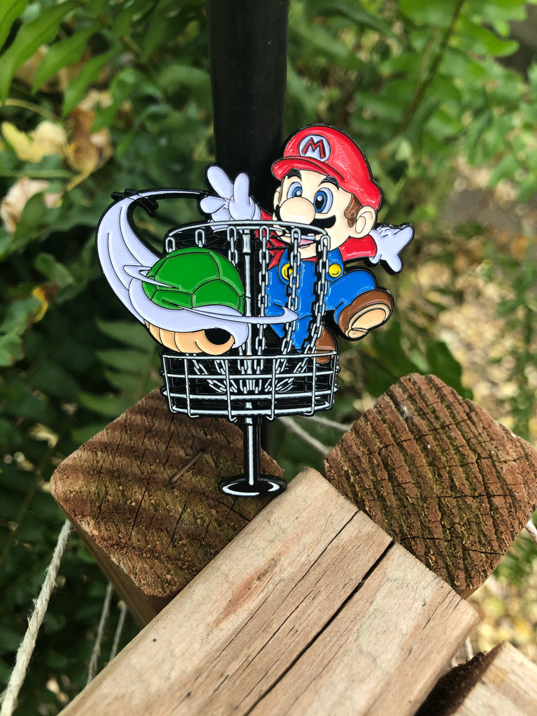 Mario disc golf pin