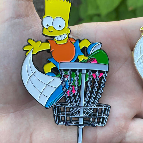 Bart Simpson Disc Golf pin