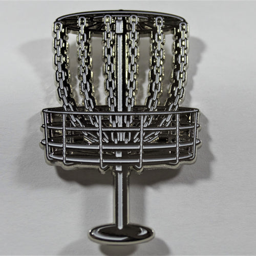 Silver Disc Golf Basket Pin
